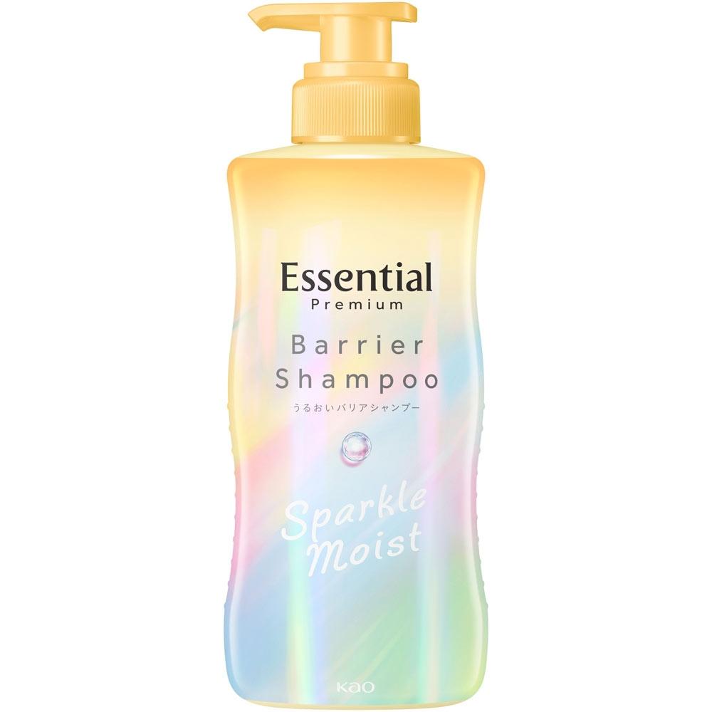 Kao Essential Premium Moisture Barrier Shampoo Sparkle Moist Pump 430ml