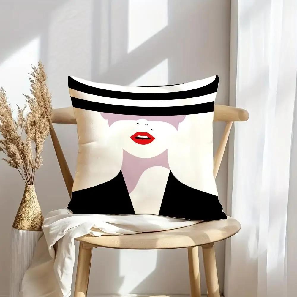 Advanced Black White Cushion Cover Pillowcase Ultra Soft Skin Friendly Fabric Cloud Like Comfort & Concealed Zipper