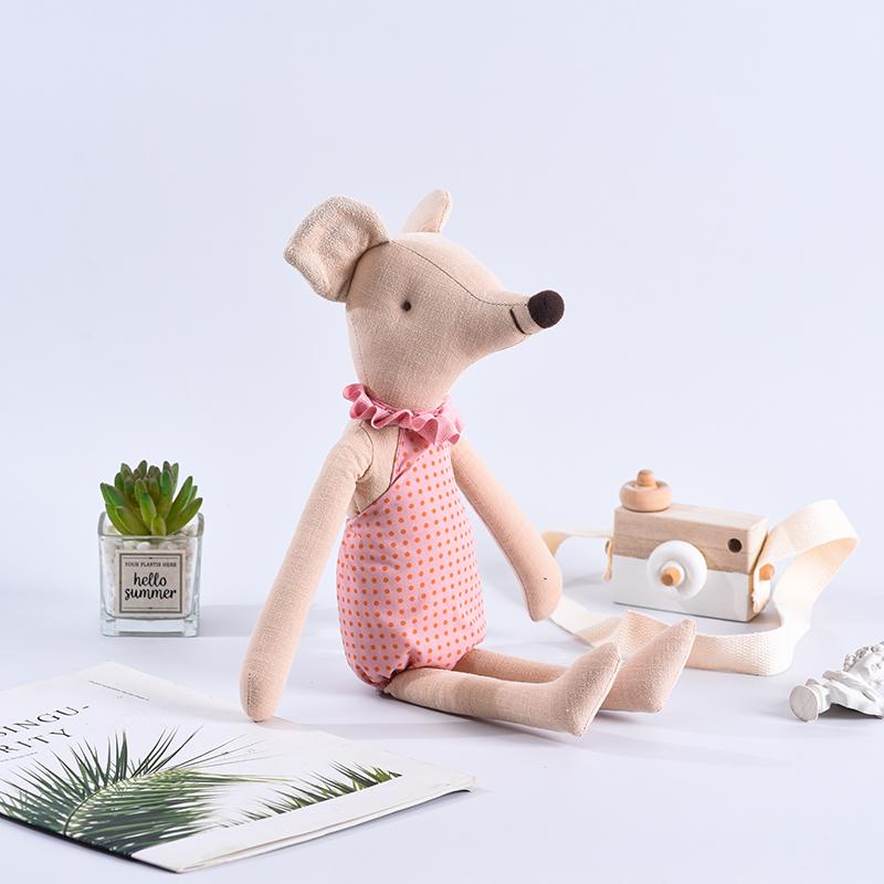 Peluche Topo Vestito Carino Alta Qualità Morbido Tessuto di Cotone Animale Imbottito Giocattolo Ratto Con Vestiti Rimovibili Decorazione Camera da Letto