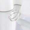 Double Row Zircon Open Ring Layered Design Fashion Minimalist Creative Index Finger Ring