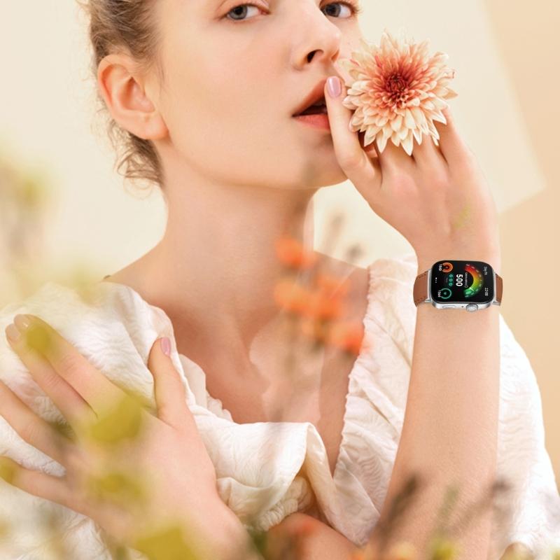 Upgrades Leather Watch Band Luxurious Leather Bracelet Leather Watch Strap Sophisticated Watch Strap for Watch Fit2