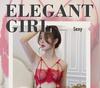 Lange Nacht Damen Sexy Transparentes Netzspitze Nachthemd Set