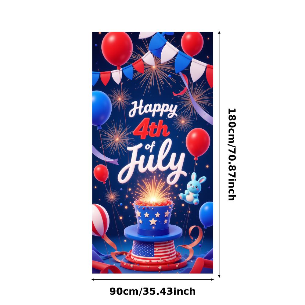 Decorative Design Happy 4th of July Celebration Banner for Holiday Party Indoor Decoration Patriotic Event