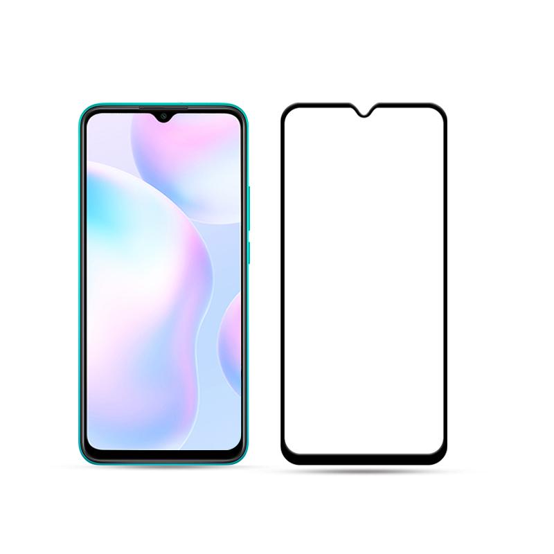 

AMORUS Full Glue Full Size Silk Printing Protective Tempered Glass Screen Film for Xiaomi Redmi 9A/9C//9C NFC Type A