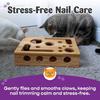Cat Scratching Toy Wooden Cat Scratch Puzzle Enrichment Box Safe Nail File Scratcher Box for Indoor Cats Entertainment Health (Assembly Required)