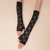 Summer Women's Sleeves Long Lace Sunscreen Driver's Half Finger UV Resistant Lace Sexy Evening Gloves