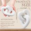 Chain Link Design Interlocking Wooden Hearts Romantic Wood Grain Wooden Heart Knot Decor Handmade Carved Olive Wood Hearts