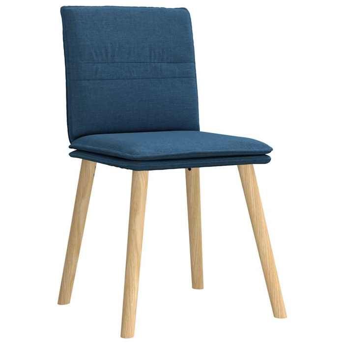 VidaXL Chaises à manger lot de 2 bleu tissu, chaise, chaise de salon, chaise d'accent, chaise de cuisine, siège de salle à 4101263