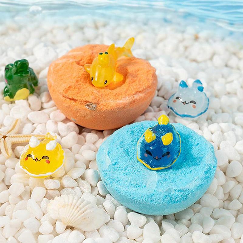 Cute Dinosaur Eggs Ocean Themed Bath Balls Bubble Bath Toy Gift Set Sea Salt Organizer Color Changing Hot Spring For Bathroom
