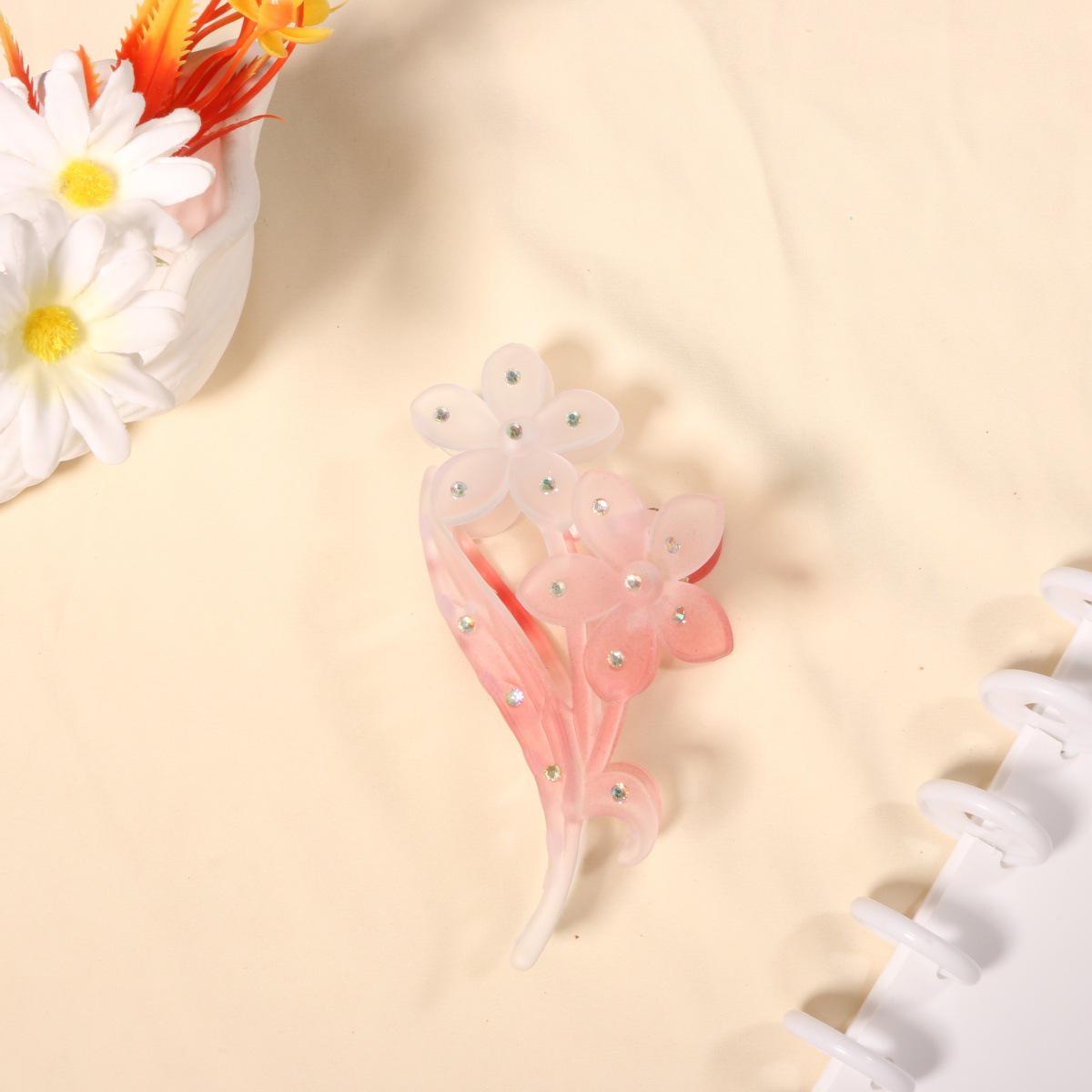 

Luxury Gradient Hair Clip: Sparkling Diamond Flower Updo for Women & Gender Fluid Styles