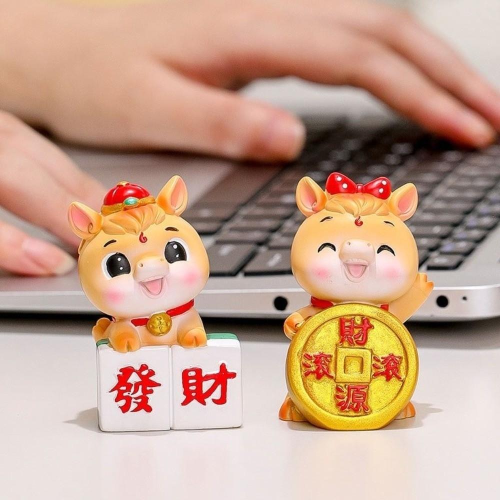 Year of The Horse 2026 Horse Year Mascot Resin Horse Statue Horse Figures Ornament  Table Desk