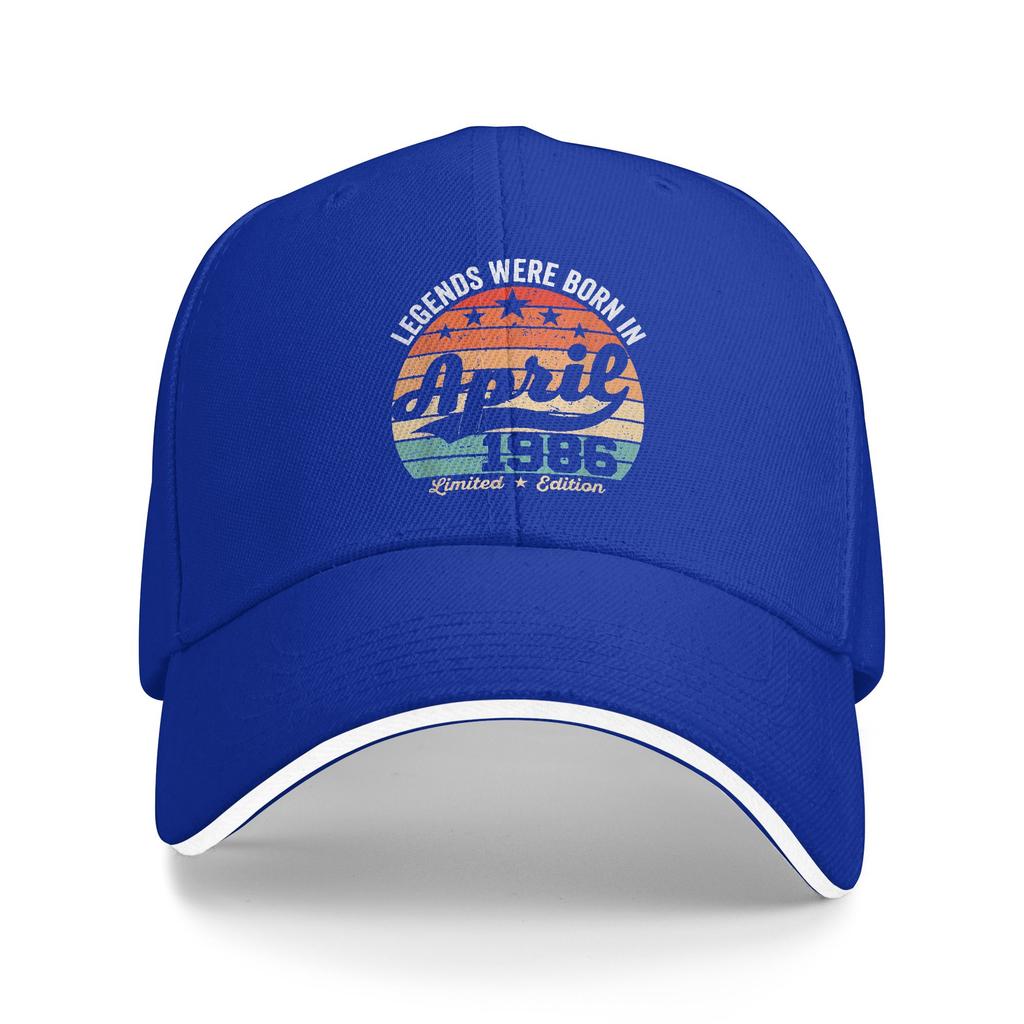 Summer Casual Baseball Cap Vintage 40th Birthday Legends Were Born In April 1986 Outdoor Trucker Hat Streetwear Baseball Caps