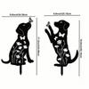 2-Pack Metal Dog Garden Stakes, Puppy Shape Outdoor Yard Art, Weather-Resistant Lawn Decor for Pet Lovers, Unique Gift for Dog Owners