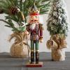 1Pcs 30Cm Cartoon Walnut Soldier Home Decoration Christmas Ornament Wooden Nutcracker Puppet Desktop Decor