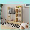 Storage Children Wooden Wardrobe Multifunction Shelves Parent Interaction Toy