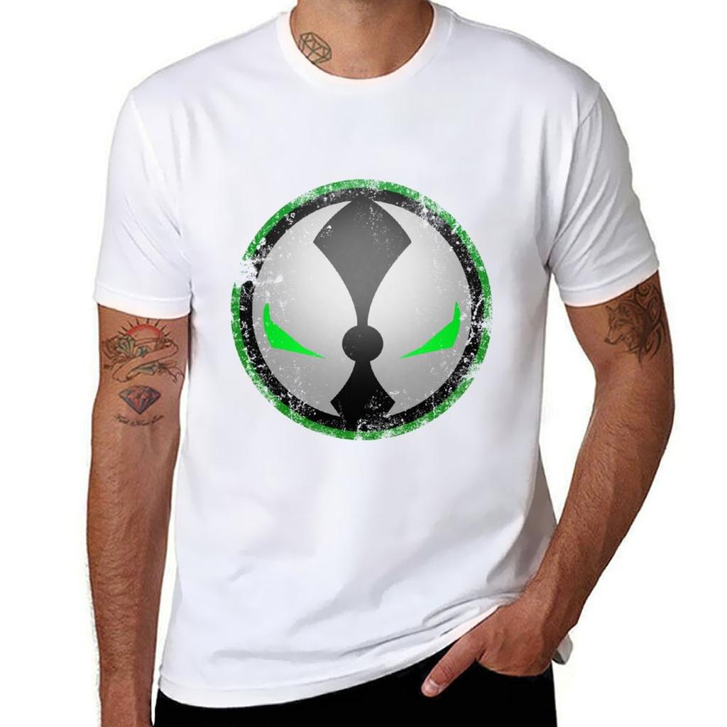 T-shirt vintage Spawn Vestibilità Atletica Top Sportivo a Maniche Corte