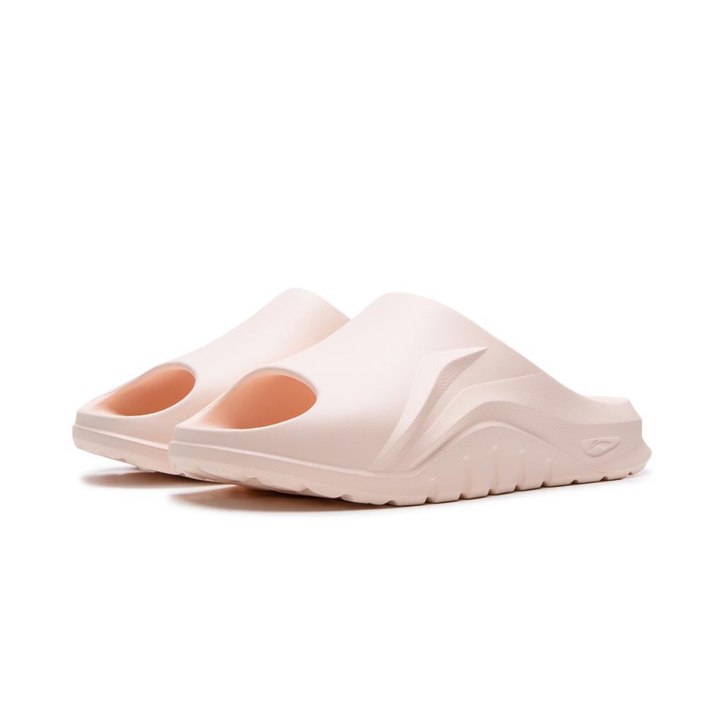 Li Ning Abrasion Resistant Cushioning Slide Slippers Unisex Pale Pink AGAW007-4