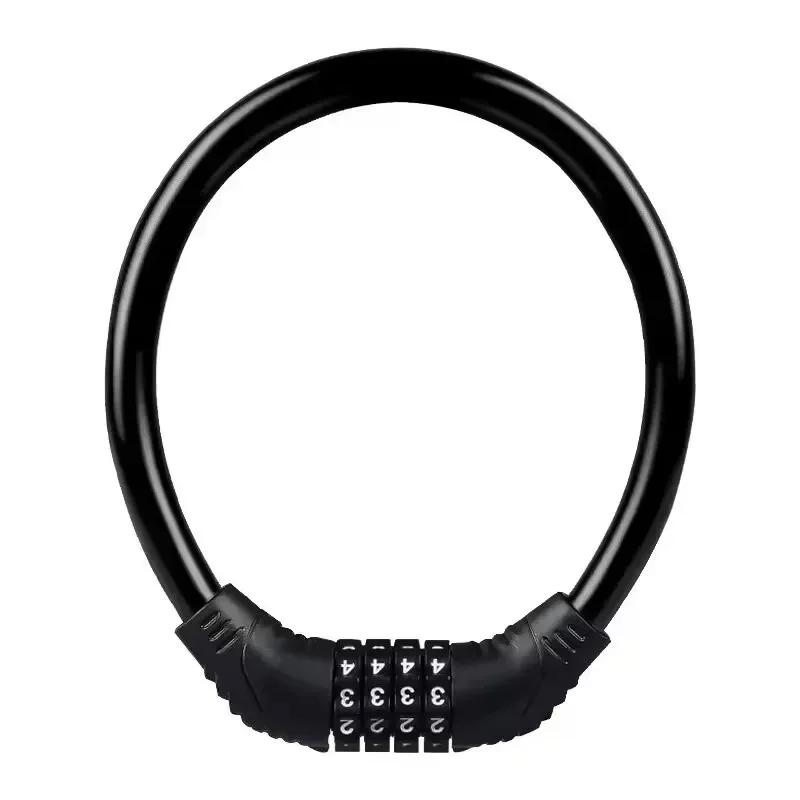 Bicycle Mountain Bike Portable Safety 4-Digit Combination Lock Anti-Theft Lock Black Ring Combination Lock  Motorcycle Parts