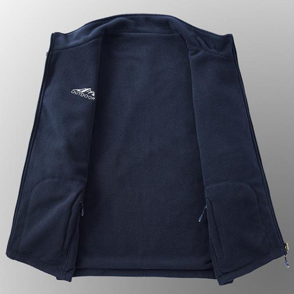 Reversible Sleeveless Jacket Men's Vest Coat Winter Waistcoat Thick Warm Fleece Workwear Tops Cargo Vest Windbreaker New Fashion