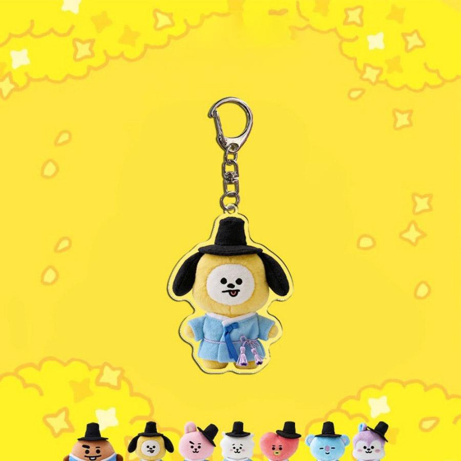 BT21 KPOP ARMY cartoon acrylic keychain JK V JIMIN keychain peripheral music festival support keychain fan gift