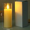 LED Flickering Flameless Candle Glass Ornament for Romantic Home or Christmas Parties