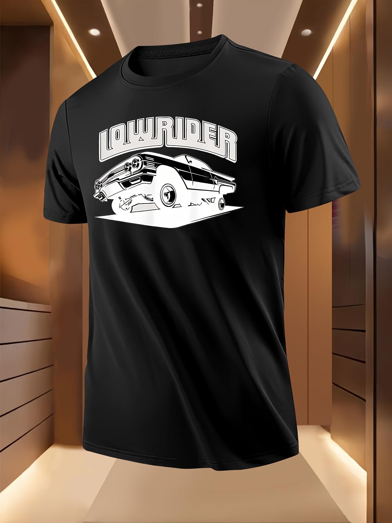 LOWRIDER Graphic Print Short Sleeve Tshirt - White with V... XXXL
