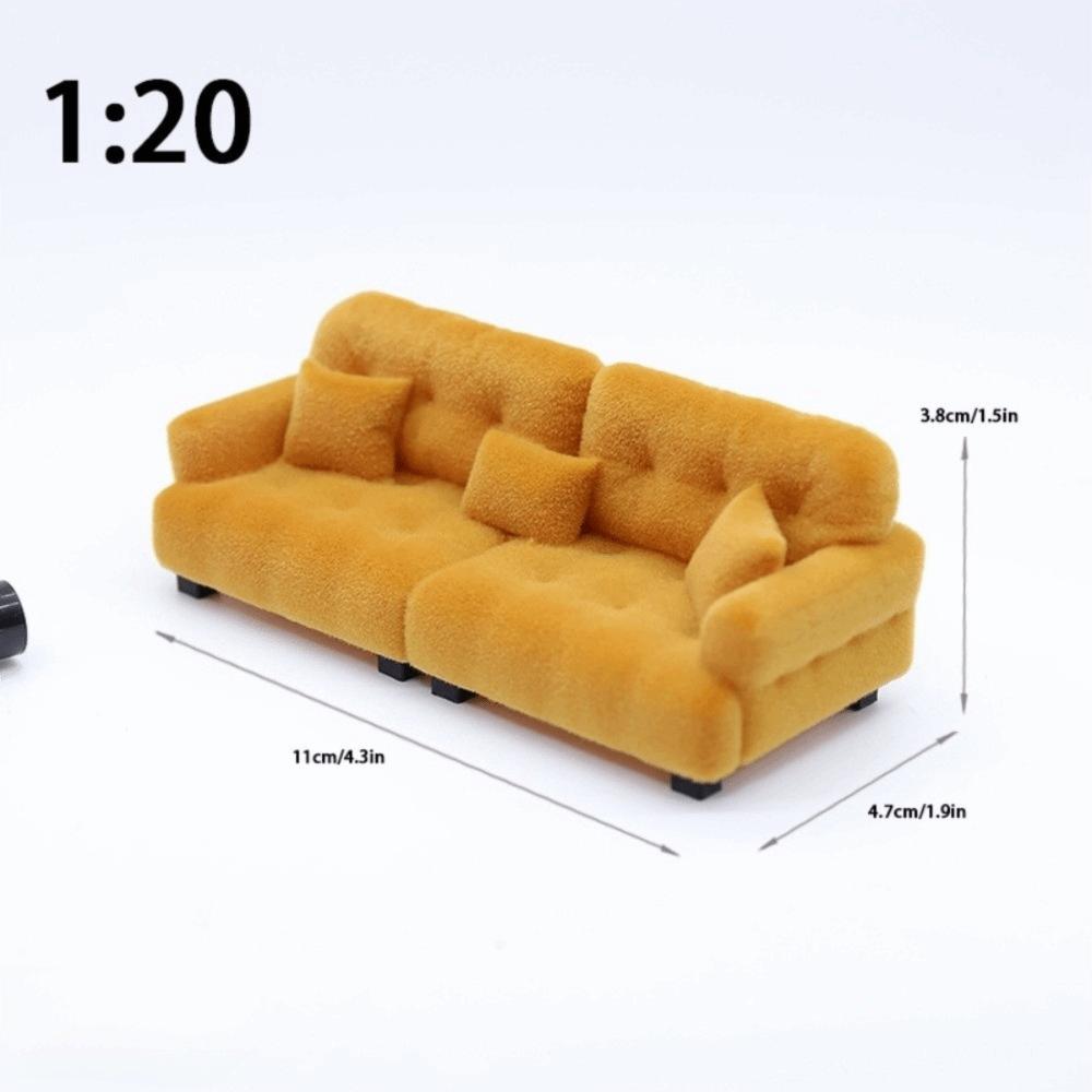 1:12 1:20 1:30 Living Room Furniture Simulation Mini Sofa  Doll House Accessories