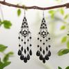 New Bohemian Rhinestone Water Drop Earrings for Women Ethnic Long Crystal Tassel Earring Party Vacation Jewelry
