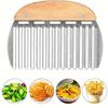 1PCS Vegetable Wave Cutter Stainless Steel Potato Carrot Slicer Vegetable Wave Chopper French Fries Slicer