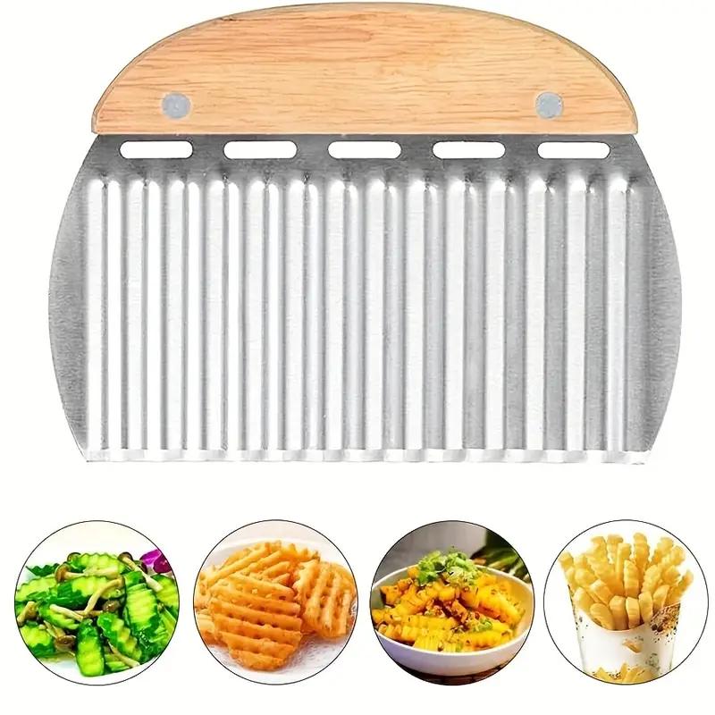 1PCS Vegetable Wave Cutter Stainless Steel Potato Carrot Slicer Vegetable Wave Chopper French Fries Slicer