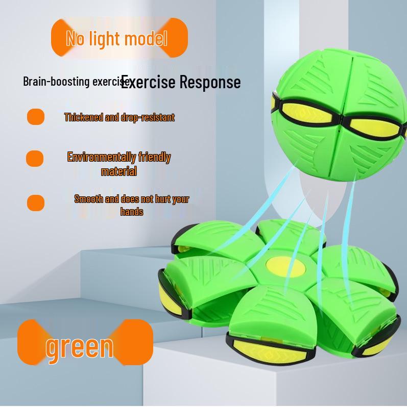 Magic Flying Saucer Ball: Deformable Outdoor Stomp Toy with Lights for Kids