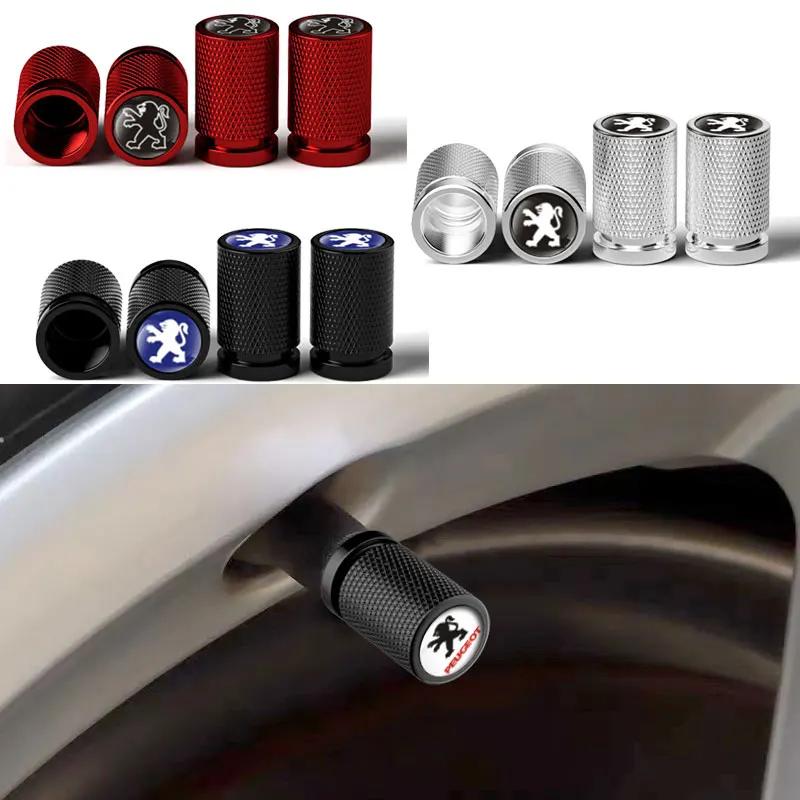 4pcs Car Wheel Tire Valve Caps Stem Covers for Peugeot 306 307 308 2008 m 3008 4008 508 406 407 408 206 207 208 208XS Decoration