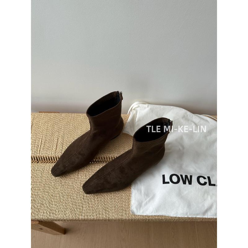 

2025 new inner height increase thick heel rear zipper Martin boots suede low tube thin niche Chelsea boots 39 оливковое зеленый