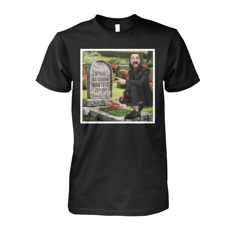 

2025 Лето Футболка с 3D-принтом борца CM Punk Детский спортивный большой топ Мужской белый/черный CM Punk Лучший в мире Ринггер 5XL