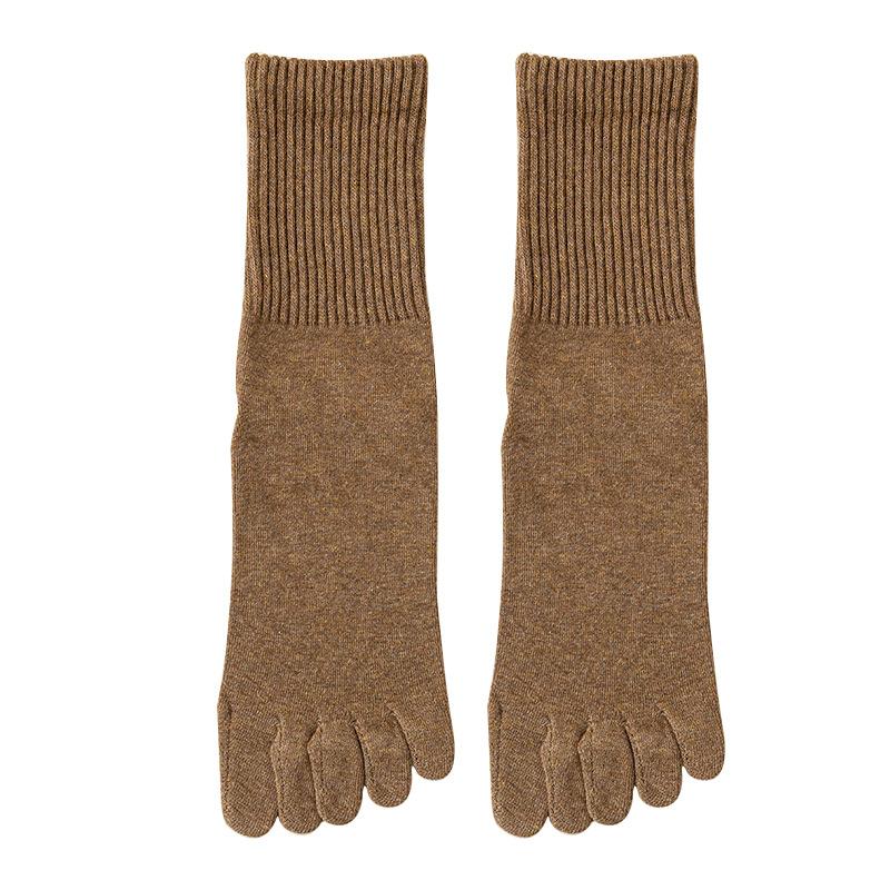 Fünf-Zehen-Socken für Herren, Herbst und Winter Reine Baumwolle Anti-Geruchs-Mittelwaden-Socken für Herren, Antibakterielle nahtlose Zehensocken für Herren