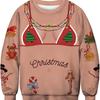 Autumn and winter new Christmas loose personality round neck digital printing sweater men's and women's sweaters