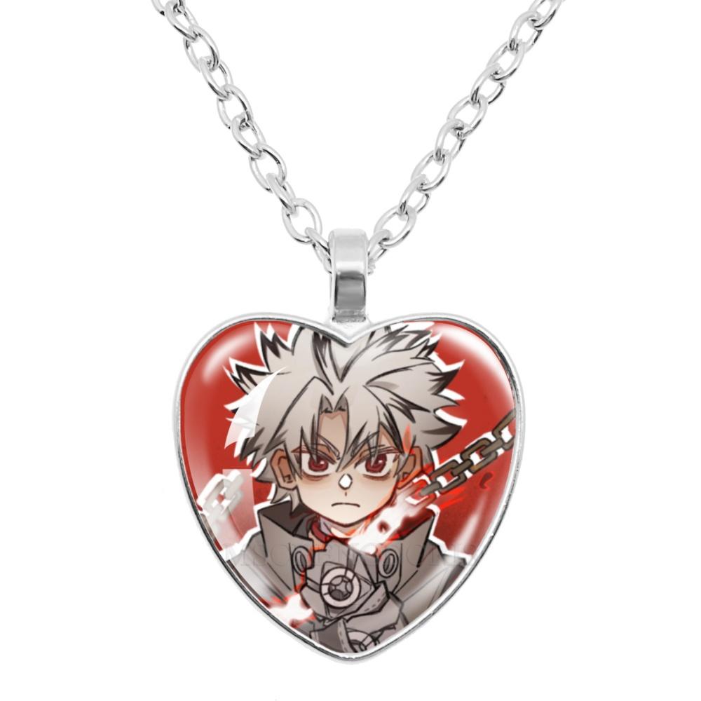 

GACHIAKUTA Necklace Glass Heart Shape Pendant Necklace Gachiakuta Cartoon Character Necklace Ornament Decor Fans Collect Gift