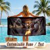 Custom Text Beach Towel, Soft Absorbent Swimming Multi-use TowelFran Bow