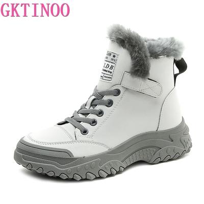Mode GKTINOO Vinter Plattformsskor för Kvinnor 2025 Designer Lyxiga Sneakers Plysch Sportskor Plattor Snö Ankelstövlar Tennis Dam