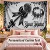 Skull Gothic (171) Theme Wall Tapestry Customized With Name Text Personalized Hanging Tapestry For Bedroom Living Room Decor