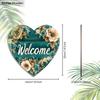 Wooden hanging decorative sign, welcome signs,Love heart shape pendant, indoor or garden decorations, 2D flat pendants, housewarming gifts for friends