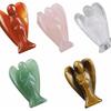 Rockcloud Healing Crystal Gemstone Carved Pocket Guardian Angel Figurines 1.5 Inch