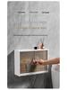 Wall-Mounted Bathroom Vanity Mirror Cabinet: Countertop & Divided Cosmetic Organizer