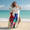Personalized customized proof beach towel with Trolls pattern - soft, absorbent,quick-drying,perfect swimming,camping&bathing