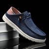 Men's Casual Shoes Lightweight Loafers Soft Man Canvas Shoes Vulcanized Shoes for Men Driving Flat Shoe Slip-on Outdoor Sneakers