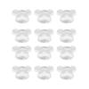 50pcs Nail Polish Color Card Transparent Bear Head Shape Acrylic Nail Display Color Card Swatches DIY Manicure Tool