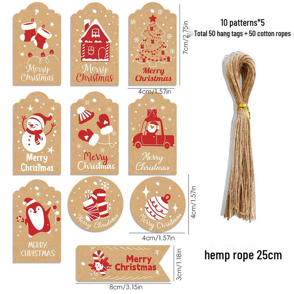 Christmas Tree Hanging Tag & Gift Message Card