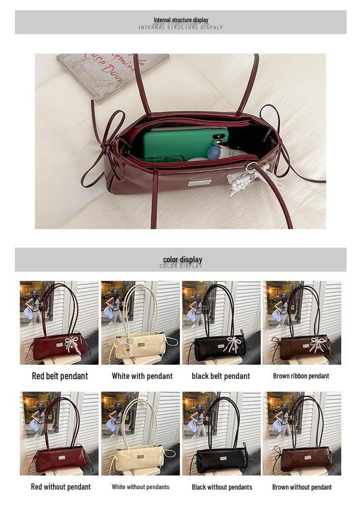 Korean Style Elegant Women's Single Shoulder Underarm Bag - Trendy High-End Commuter Fashion