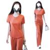 Fashionable Sportswear Suit for Women, Summer Style, Slim, Loose, Casual Running Suit, Two-piece Set