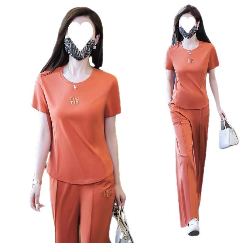 Fashionable Sportswear Suit for Women, Summer Style, Slim, Loose, Casual Running Suit, Two-piece Set